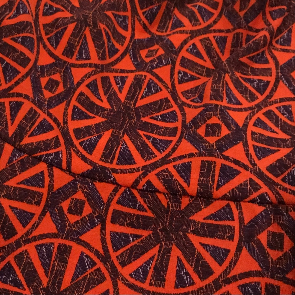 LuLaRoe MAXI - XXS orange/brown/Navy - Picture 3 of 6